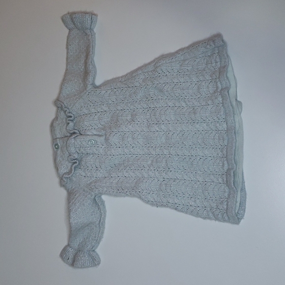 JANIE & JACK Knit Dress Tunic Metallic Sparkle Ruffle - Picture 4 of 6